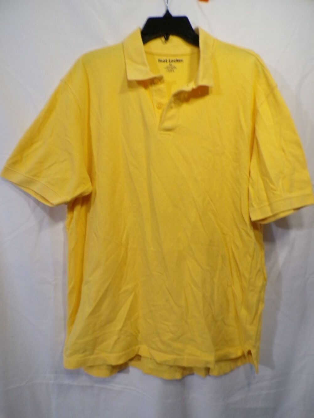 Foot Locker Men’s Polo Shirt XL Yellow Short Sleeve 100% Cotton